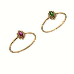 Bague motifSolitaire marquise navette  en Or 750 / 1000 (18K)